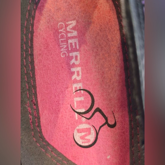 Merrell Mary Jane Evera Womens Size 9.5 Shoes Black Leather Pink Straps Heels - Picture 5 of 11